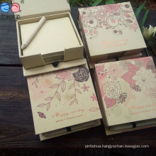 Best Selling New Design Kraftpaper Notepad Box with Pen (NP-FG-0007)